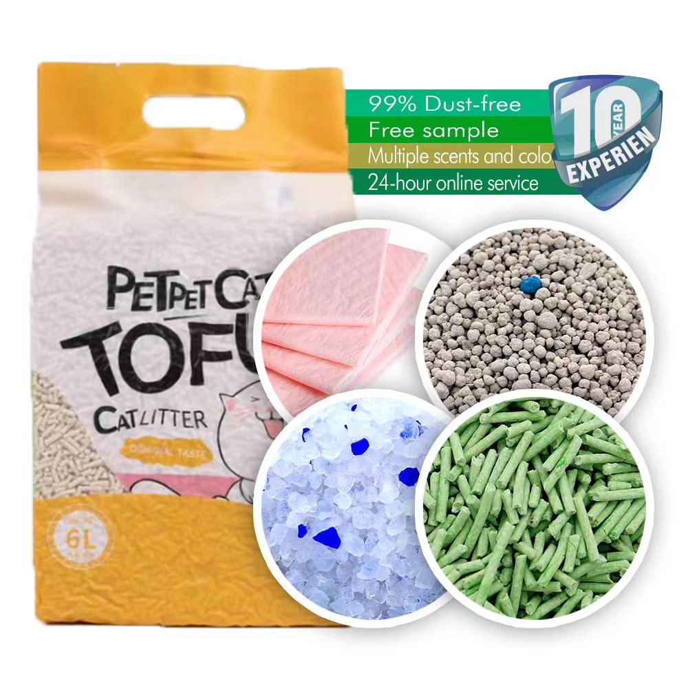 Quick Absorbent Strong Clumping Cat Litter Tofu Odor Control Dust Free OEM Tofu Cat Litter