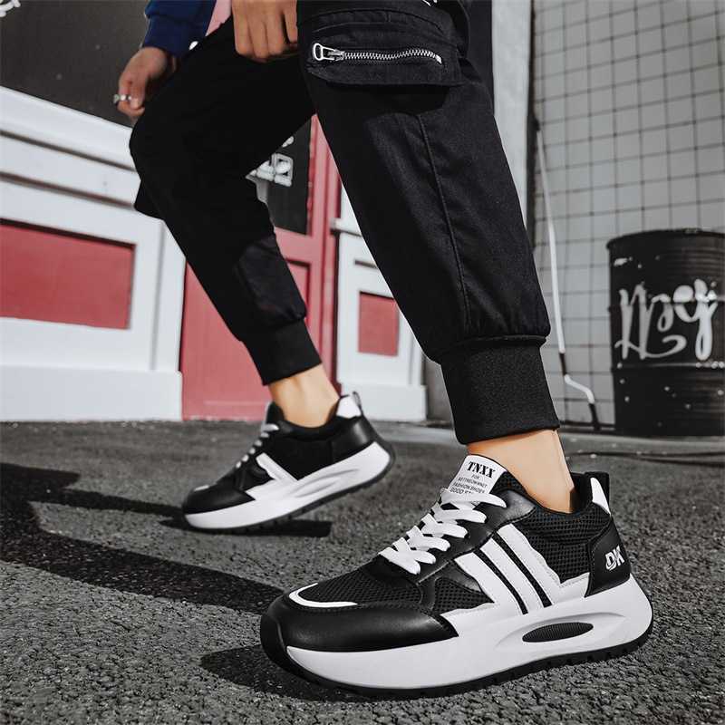 High Quality New Spring/Summer Leather Cloth Board Shoes Fashion Trendy Shoes Running Forrest Gump Shoes Mens Ins Trendy Mens Shoes Sports Shoes T2411