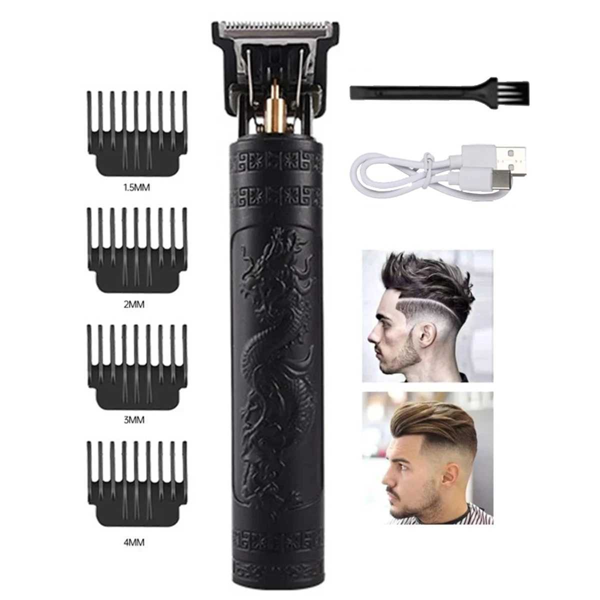 1PC Professional Hair Trimmer Wireless Electric Hair Clipper Beard Shaver Men Hair Cutting Machine BarberXJ241207