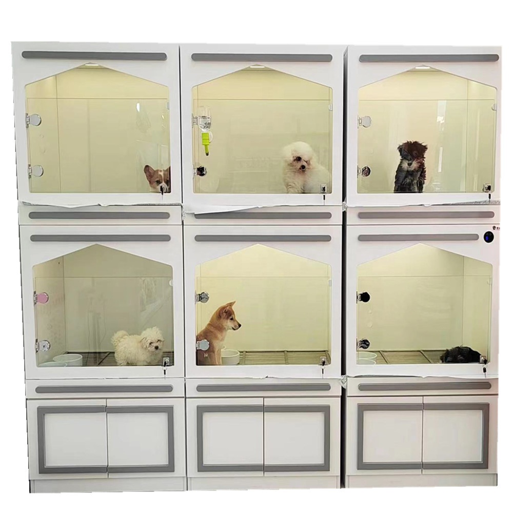 Durable Solid Wood Dog Crate Easy to Install Kennel Playpen with Button Closure for Medium to Large Sized Pets and Dogs