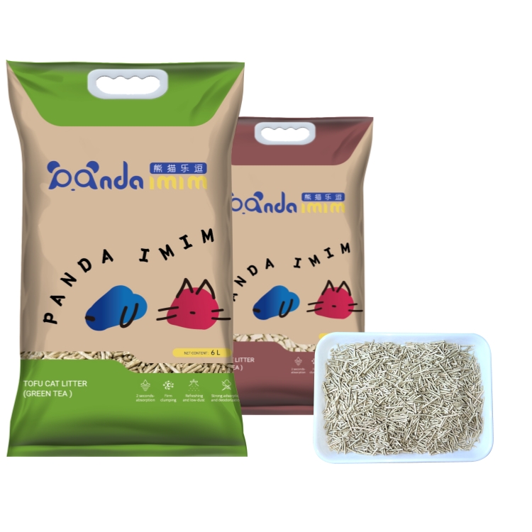 Factory supply 6L clumping cat litter tofu tofu cat litter box filler natural pla tofu hemp cat litter