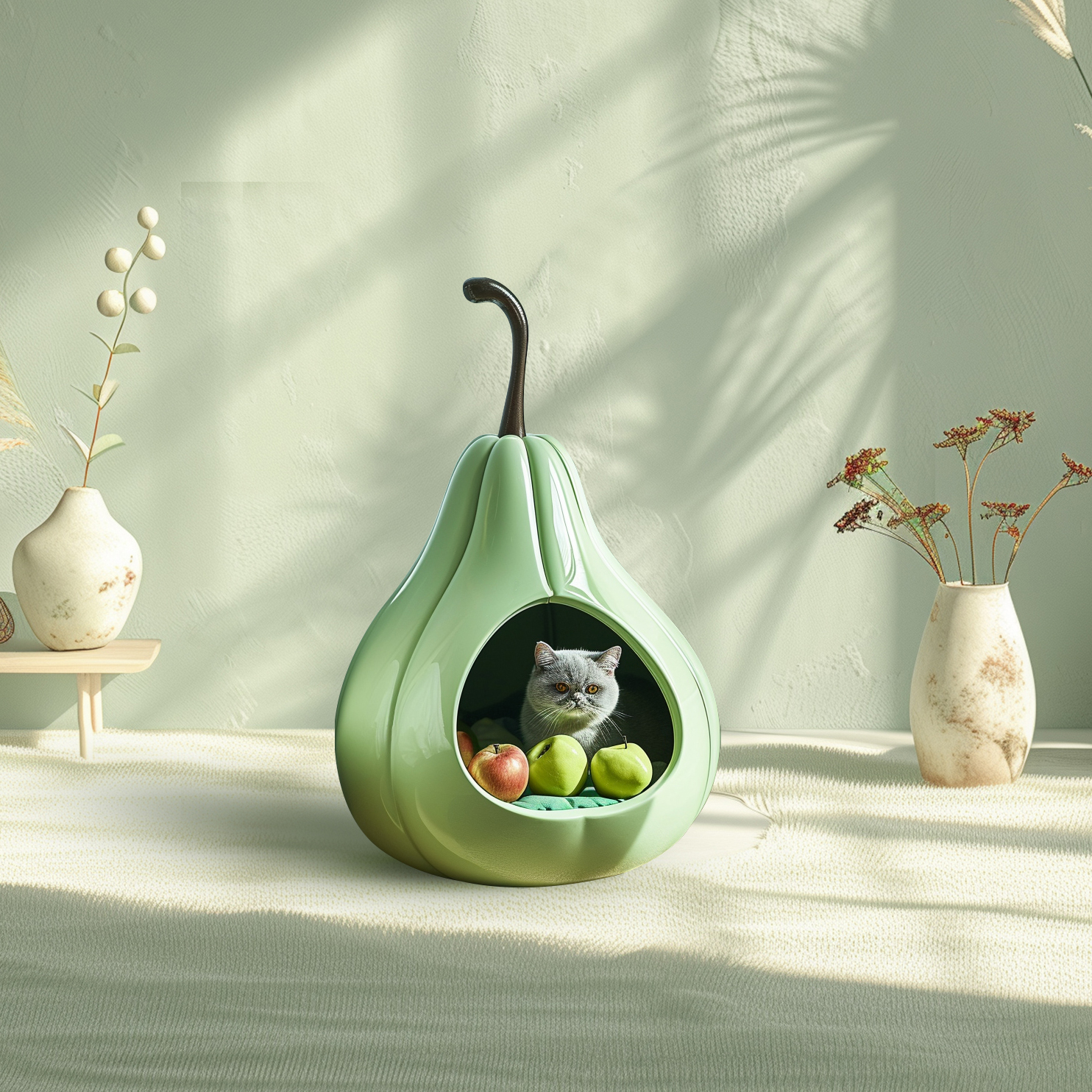 Qifu Intelligent Furniture Co., Ltd. Pear shaped Cat House Modern Luxury Pet Bed OEM/ODM Cat House