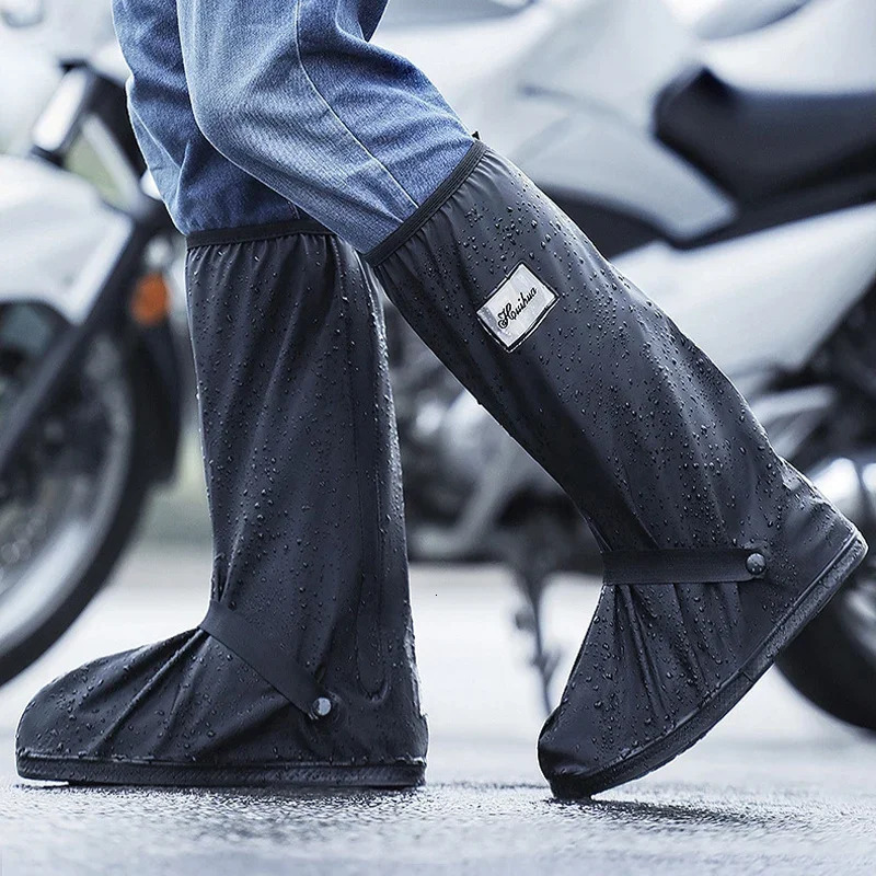 Waterproof reusable motorcycle shoe cover used for rain boots rain boots outdoor travel anti slip shoe cover 241126