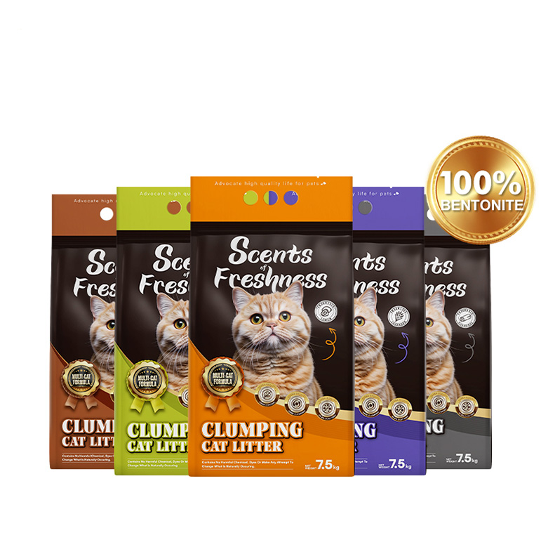 Colorful advanced low dust organic cat sand strong clumping Colorful bentonite cat litter sand price