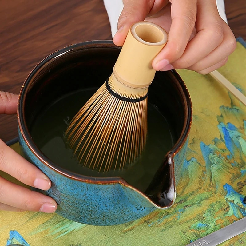 7pcs 4pcs Japanese Matcha Set Handmade Home Easy Clean Bowl Bamboo Whisk Teaspoon Tea Sets Tea Making Tools Accessories Ceremony 241125