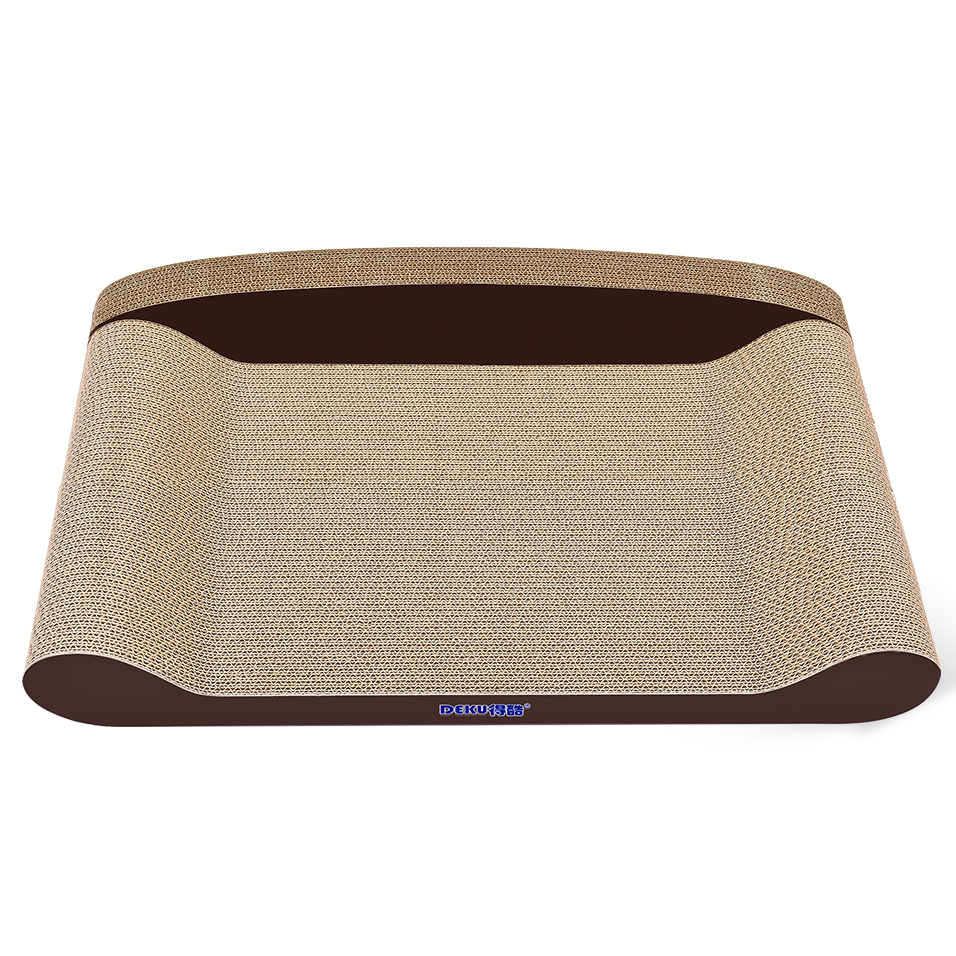 Deku-Cat Bed Scratching Pads Cardboard Scratch Lounge Sofa Bed Cat Scratcher Mat with Catnip