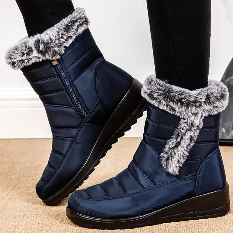 Snow boots womens 2025 trend womens shoes waterproof shoes womens fashion ankle boots plush womens winter shoes Botas Mujer 241126