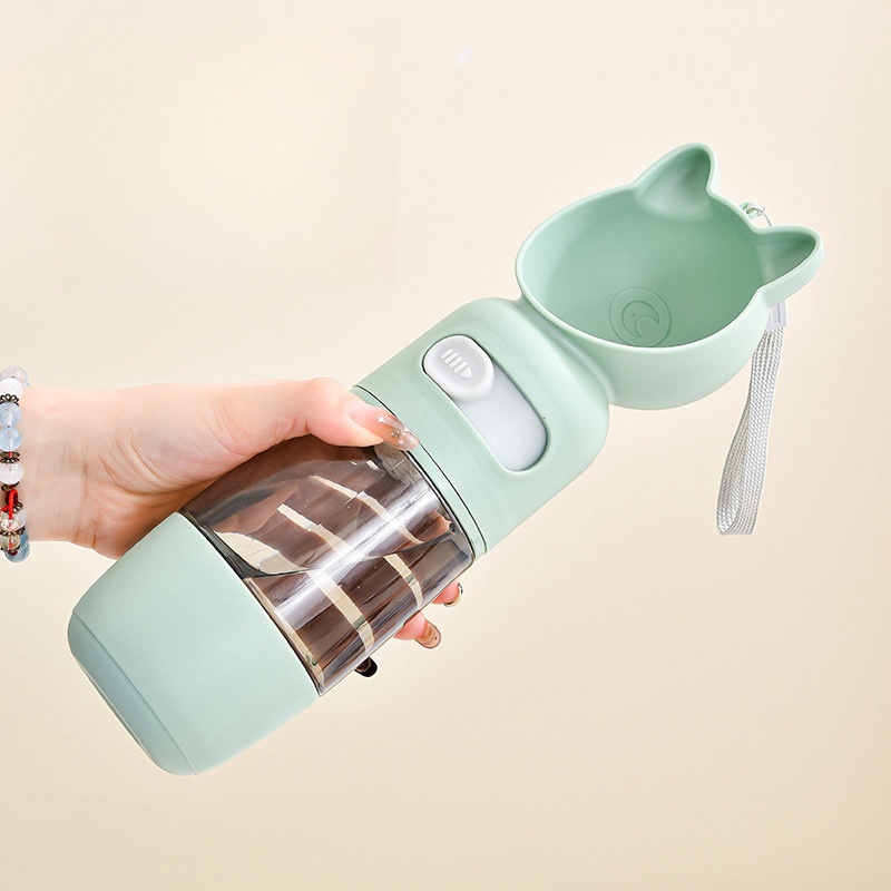 Explosive Models Dual-Use Portable Pet Water Cup Multi-Function Two-In-One Travel Bottle Light Plastic Food Water Bowls Small