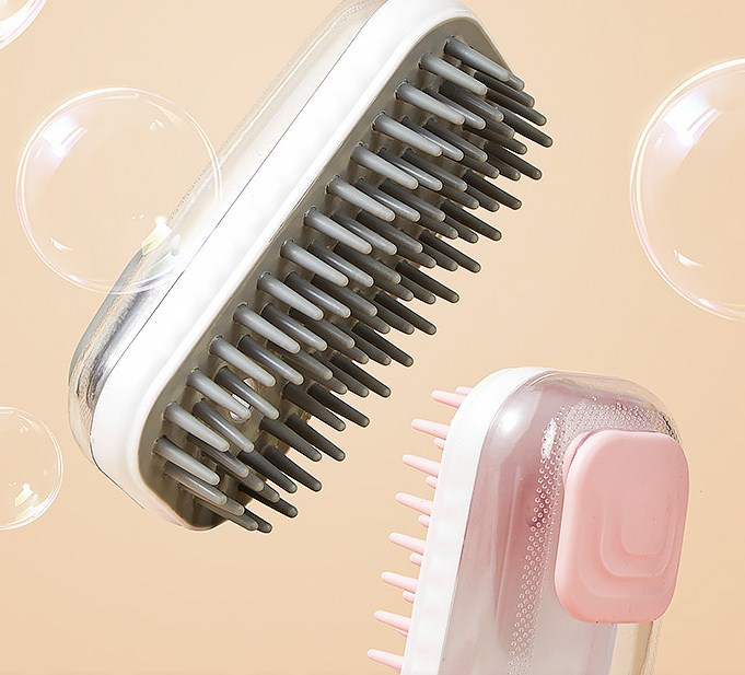 Hot Selling Pet Dog Cat Bath Grooming Hair Massage Brush Shampoo Dispenser for Cleaning & Bathing