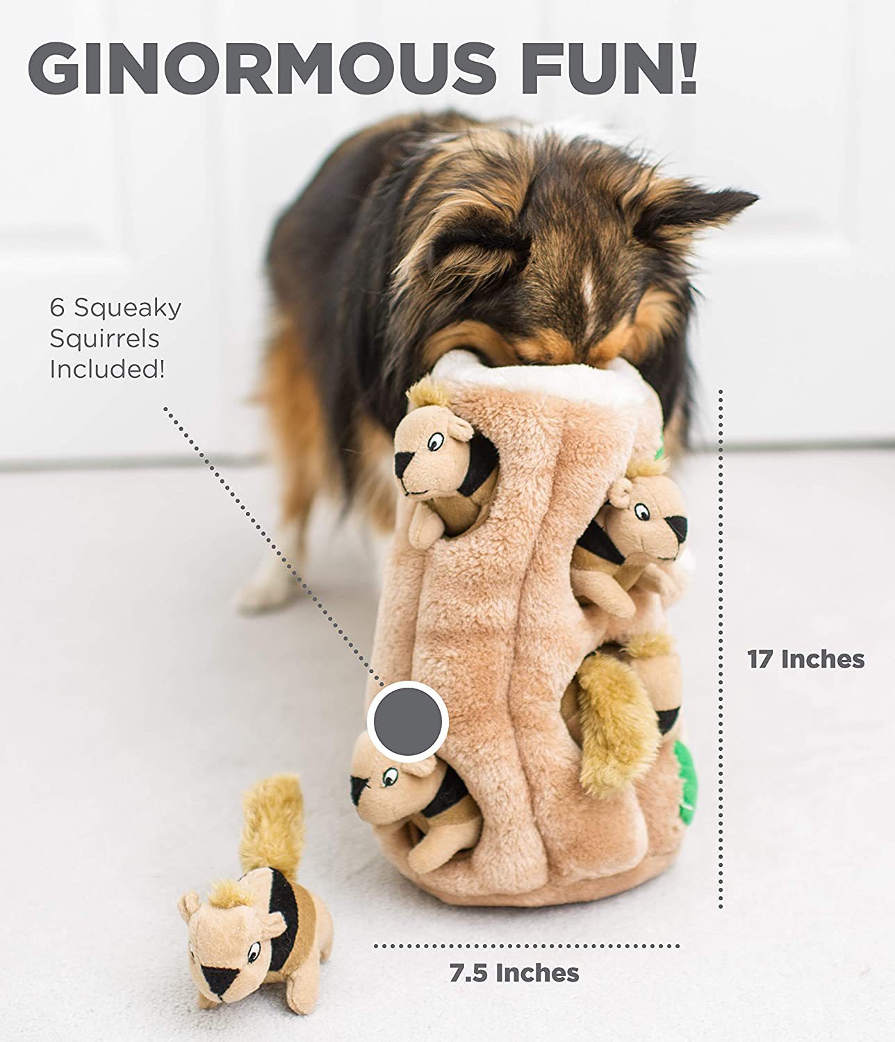 2022 New Pet Product Extrovert Hound Hidden Squirrel Plush Dog Toy