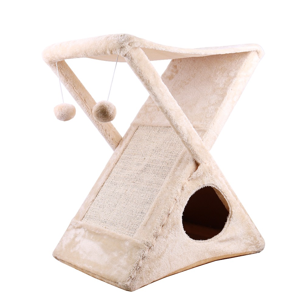 Wholesale New Arrival Popular Luxury Factory Price 3 In 1 High Quality Indoor Foldable Cat Cave Warm Cat Bed House