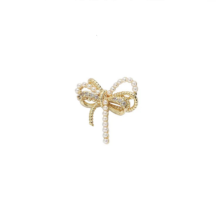 10 pieces/batch Butterfly Alloy Zircon Crystal Rhinestone Pearl Nail Art Jewelry Decorative Nail Accessories Charm Supplies 241126