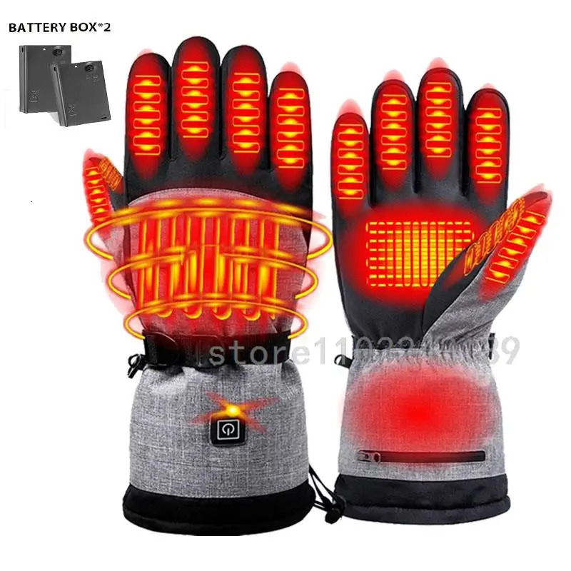 Heated Gloves Hand Warmer Electric Thermal Waterproof Snowboard Cycling Motorcycle Bicycle Ski Outdoor Winter 241125