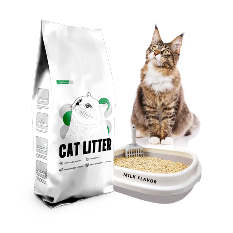 Manufacturer OEM Premium Easy Clean Cat Litter Tofu 5KG Plant Degradable Cat Litter In Stock 7 Flavors Tofu Cat Litter