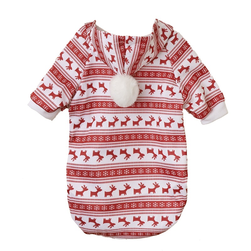 Dog Christmas Hoodies Soft Dog Clothes with Christmas Tree Design Sweatshirts Dog Costumes
