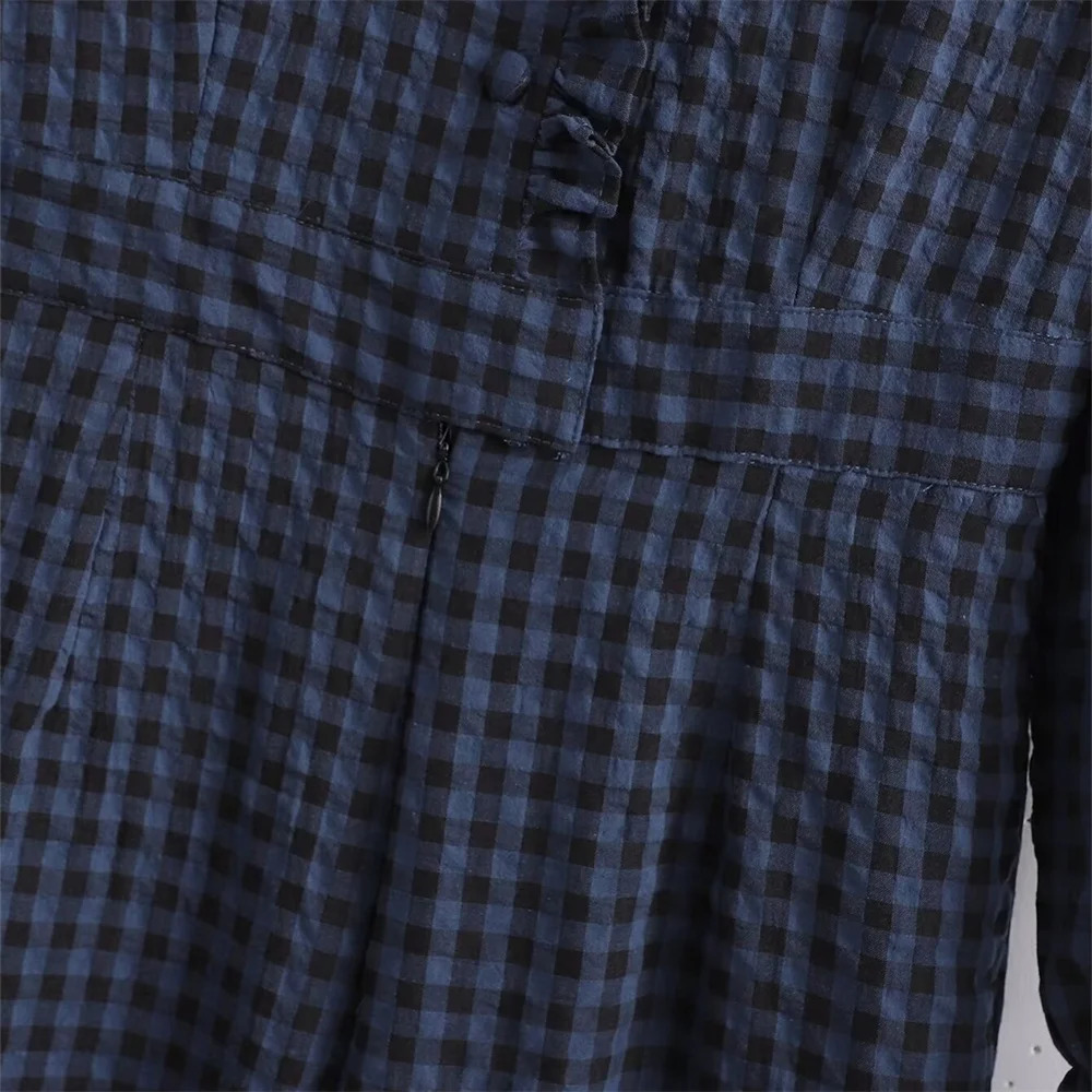 Zach Ailsa Spring Womens Casual Slimming Lace Collar Decoration Long Sleeve Plain Knitted jumpsuit 241125