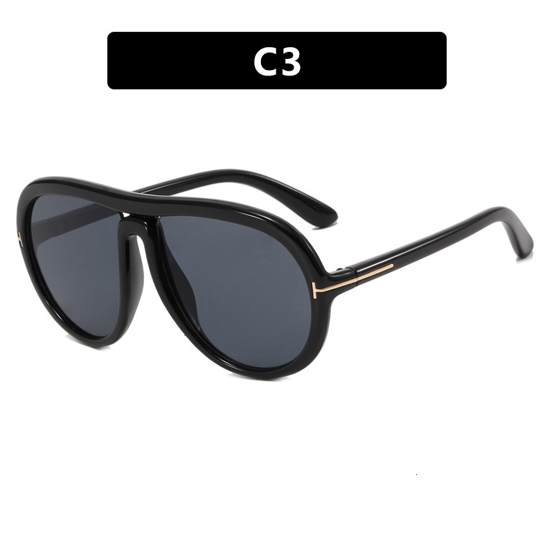 Men and women T word Toad pilot eyeglasses frame anti-blue new fashion big frame trend personality retro flat light mirror