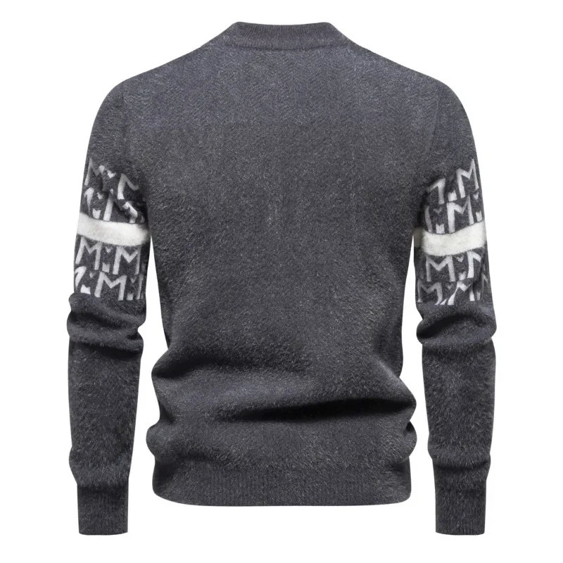 Fashion Landscape Pattern Long Sleeve Sweater Autumn Winter Casual Staff Collar Sweater Pull Down Sweater 241126
