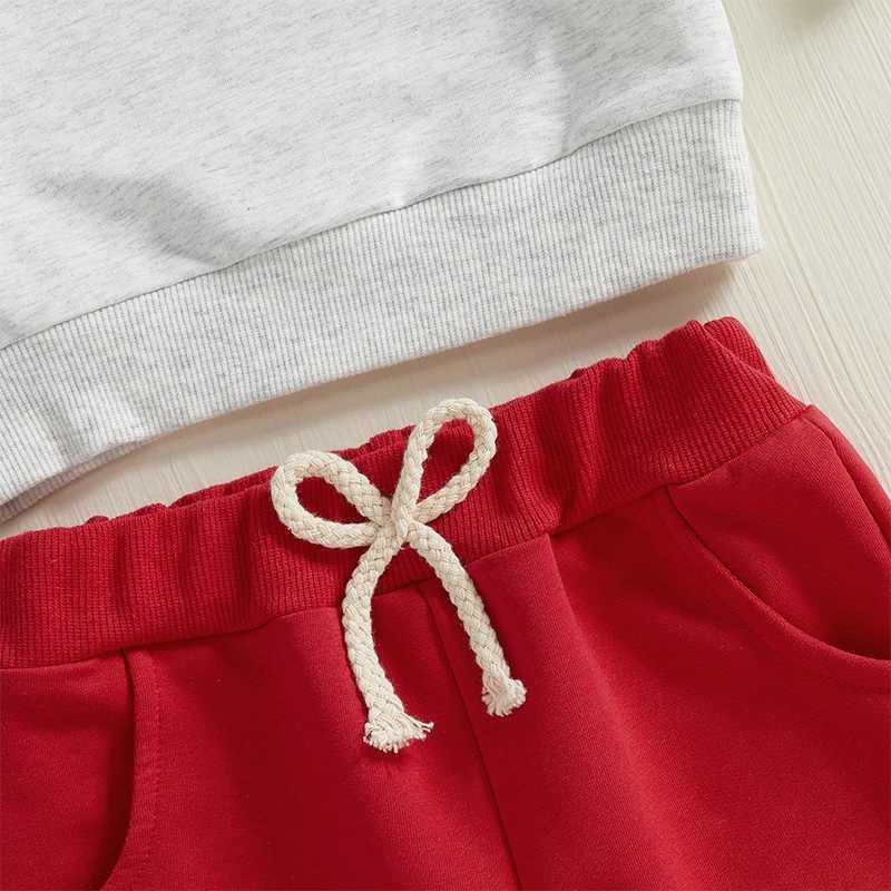 Clothing Sets Toddler Baby Girl Valentines Day Outfits Fall Spring Clothes Letter Embroidery Long Sleeve Sweatshirt Solid Long Pants 2Pieces H241126