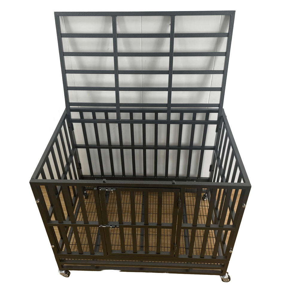 Multi-Functional iron Dog house with 2 door Outdoor Kennel Removable cage for small Pets Cats dog kennel Pet Cages & Houses
