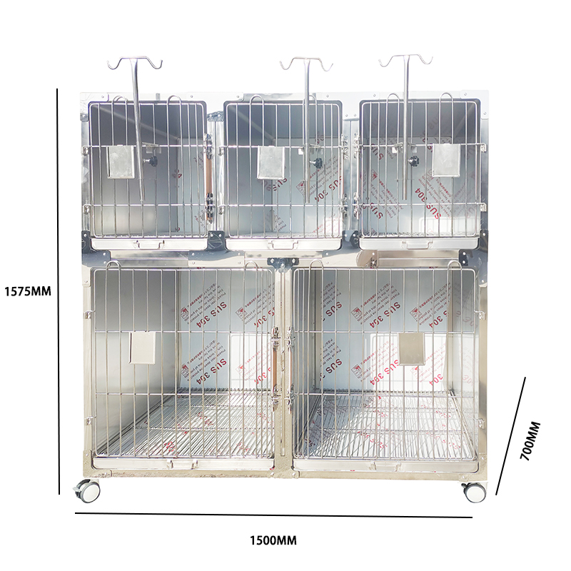 Veterinary stainless steel animal icu treatment pet hotel pet hospital veterinary dog kennel veterinary cages stainless steel