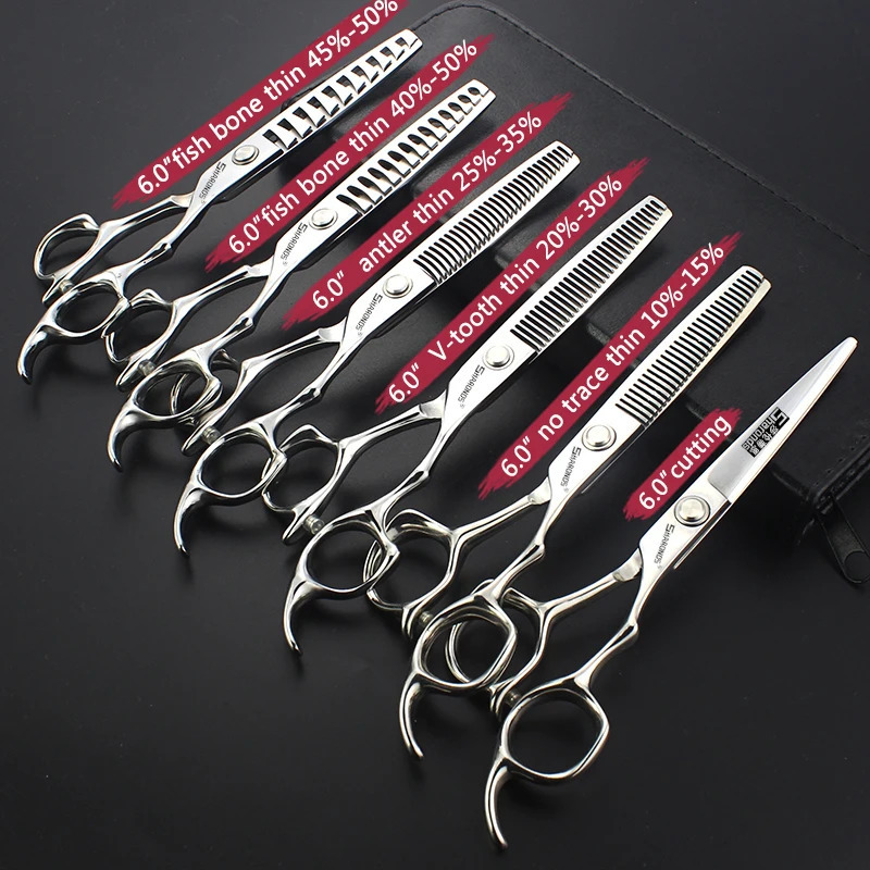 SHAROND 5.567 inch Professional Scissors barbershops hairdressing scissors set barber scissors cutting tool thinning shears 241125
