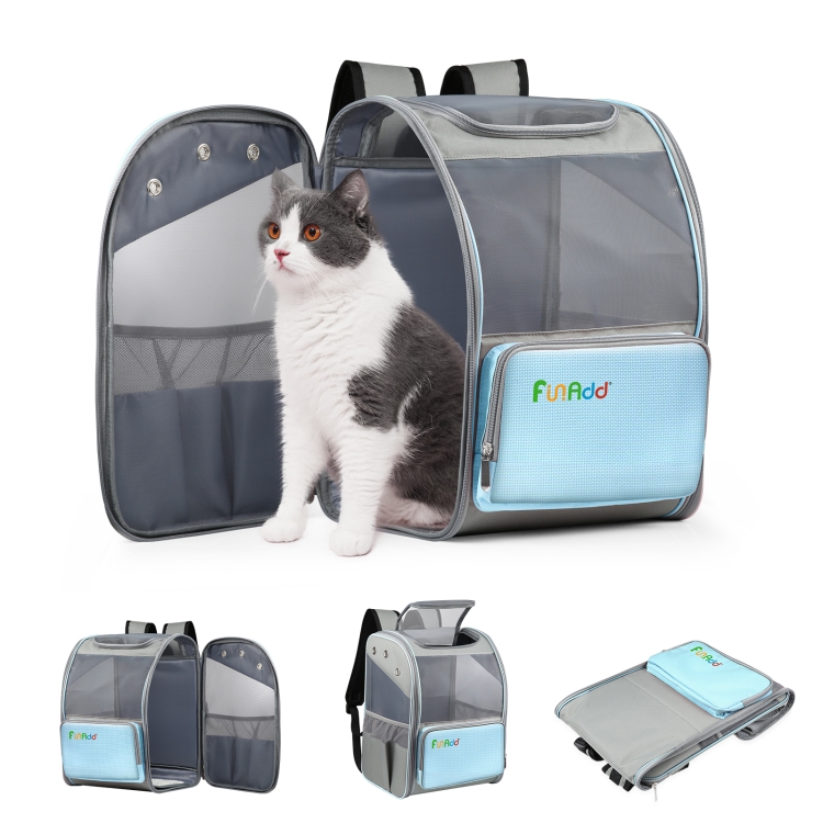 FUNADD Pets' Expandable Backpack Carrier for Dogs Cats Puppy with Ventilated Breathable Mesh Expandable Travel Bag