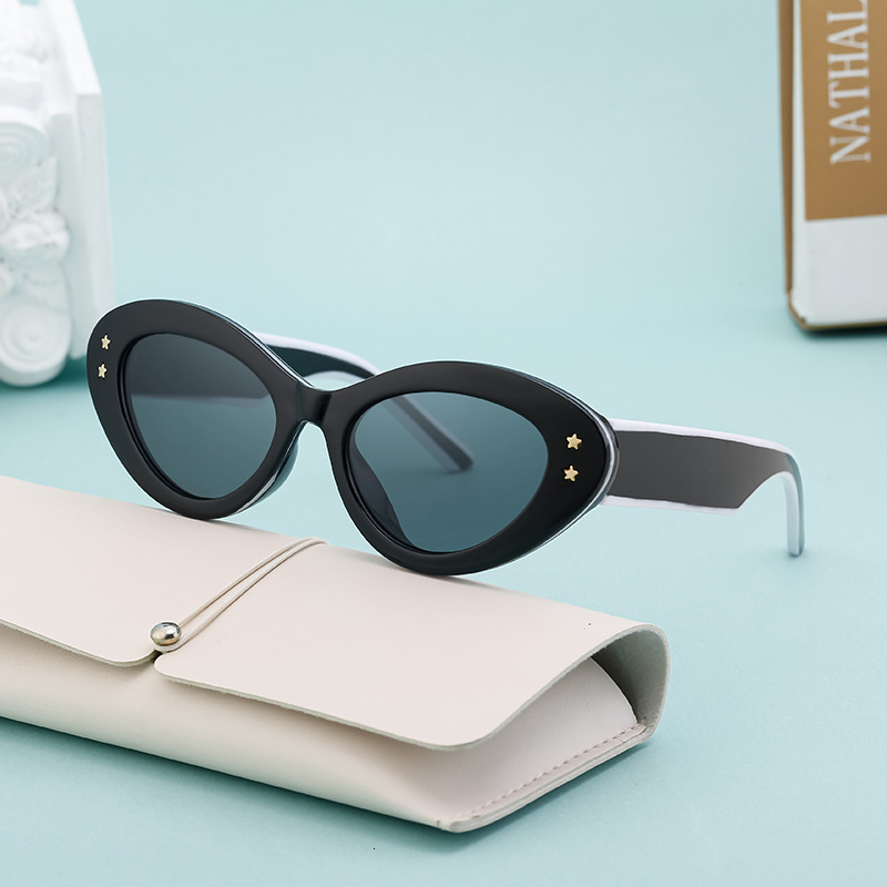 Men's and women's new fashion cat-eye sunglasses high-grade sunglasses