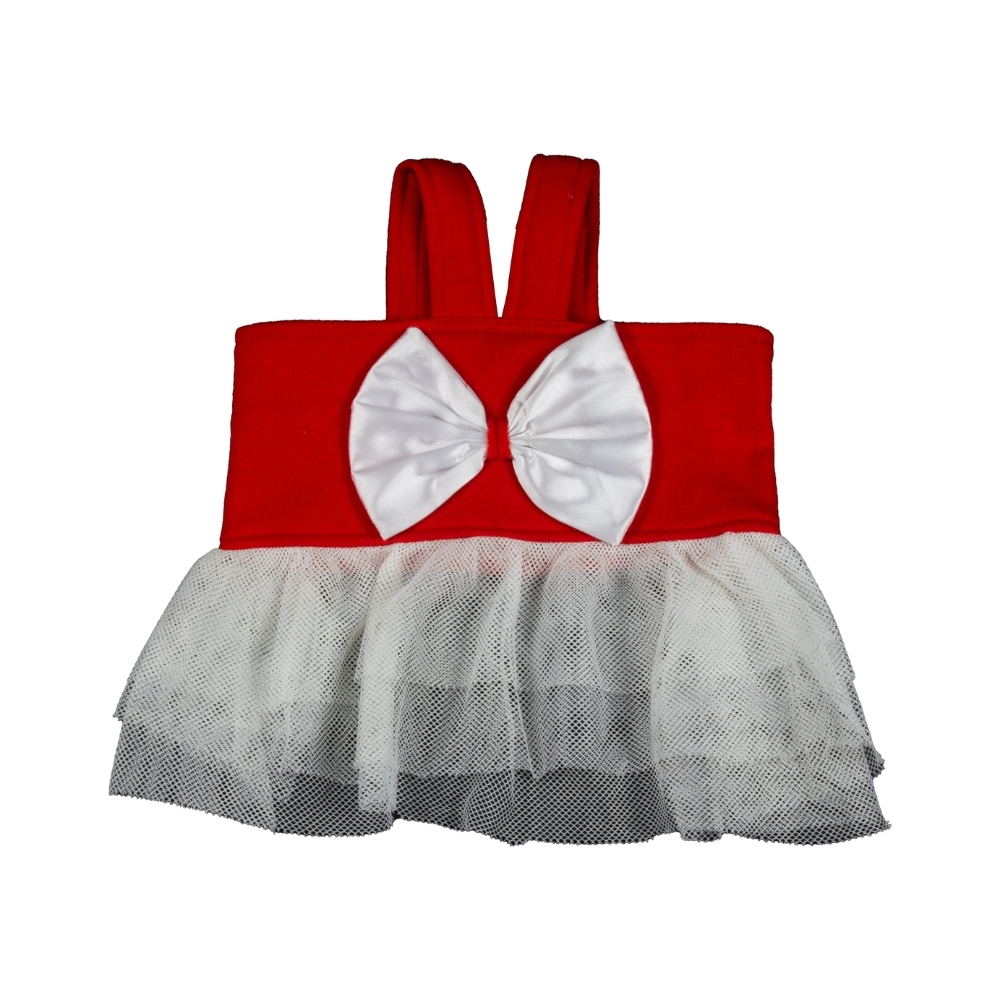 Wholesale Custom Apparel Spring Summer Voon Mesh Bow Dress Small Medium Dog Dress Pet Clothes