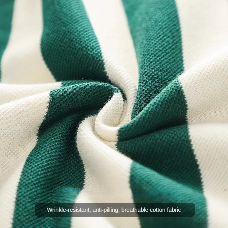 DUKEEN Striped Shortsleeved Polo Shirt Cotton 2023 Summer Lapel Tshirt Casual Halfsleeve Mens Tops 240417