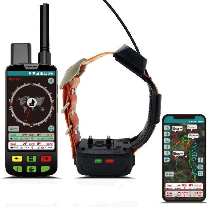gps hound tracker Includes Handheld and TT collar , Multi-dog Tracking GPS and Remote Training Device in One
