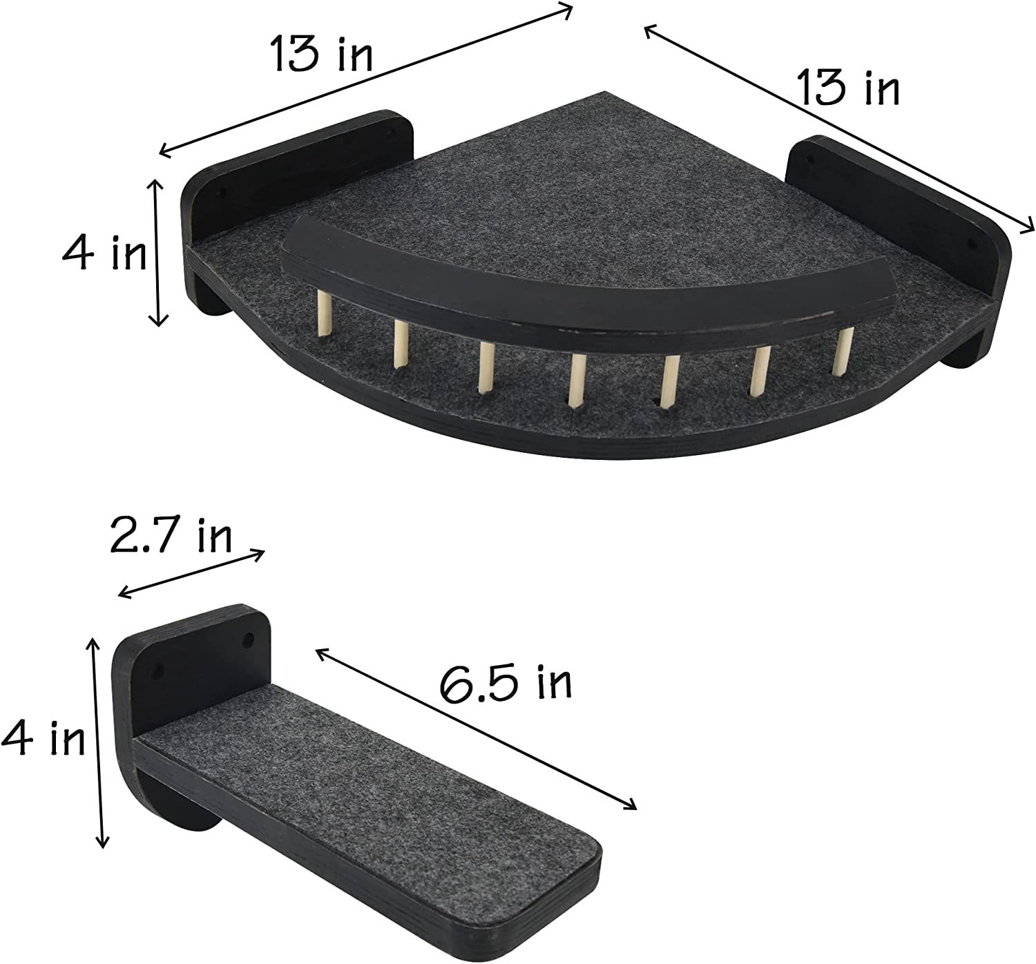 Cat hammock ledges wooden walls for cats to perch on