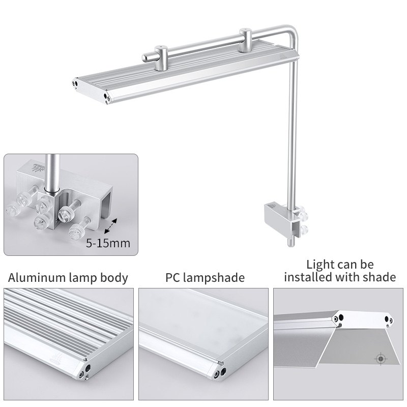 WEEKAQUA V300D White light Full Spectrum Raptor D series Clip on aqua light 30cm full spectrum led aquarium lights