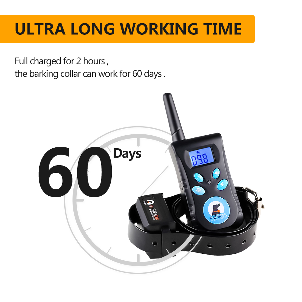 Pet Supplies And Equipment Dog Training Collar Waterproof Electric Anti Bark Pet Shock Collar With Control Remote 500 M