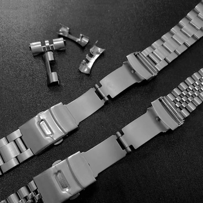 316L Solid Stainless Steel Strap for SKX009 Jubilee Bracelet Curved End Men Watch Accessory 18mm 19mm 20mm 21mm 22mm 24mm 240424