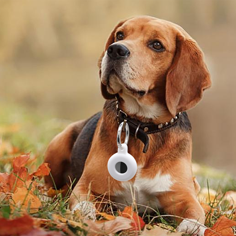 360 Full Protection Silicone Air tag Case Cover Protective Case For Airtag Pet Collar Keychain Air tag Case Holder