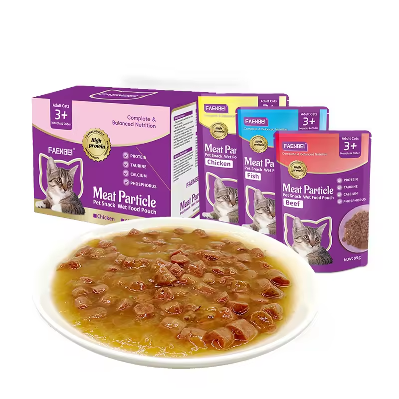 Factory Price Pet wet food Cat Treat Cat Snack Pouch 85g
