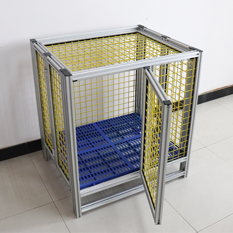 Langle Aluminum Profile Dog Cage Wholesale Large Dog Foldable Golden Retriever Indoor Bold and Thickened Pet Cage Special Dogs