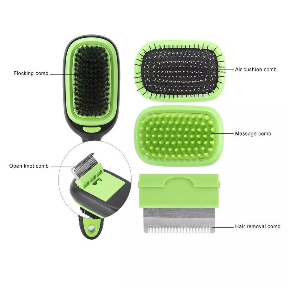 New Design 5 in 1 Pet Grooming Kit Dual Side Pet Grooming Brush Set for Dogs and Cats Dual