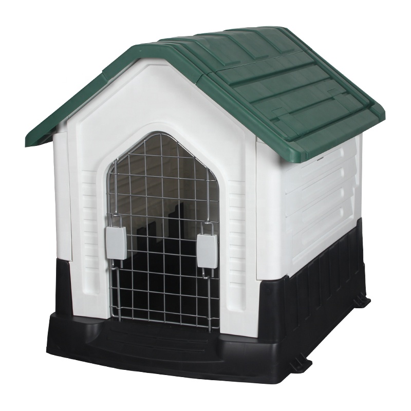 Factory wholesale waterproof easy to assemble clean plastic foldable animal dog crate house for large dog