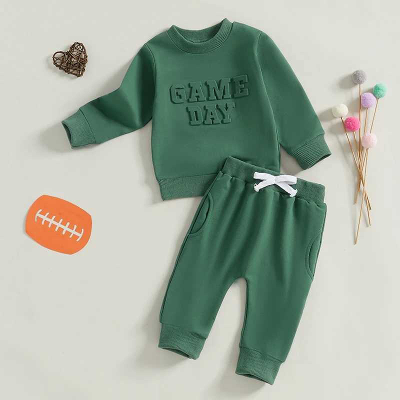 Clothing Sets Baby Boys Kids Autumn Clothes Sets Long Sleeve Crew Neck Letters Sweatshirt with Elastic Waist Sweatpants Infants 2PCS Outfits H241126