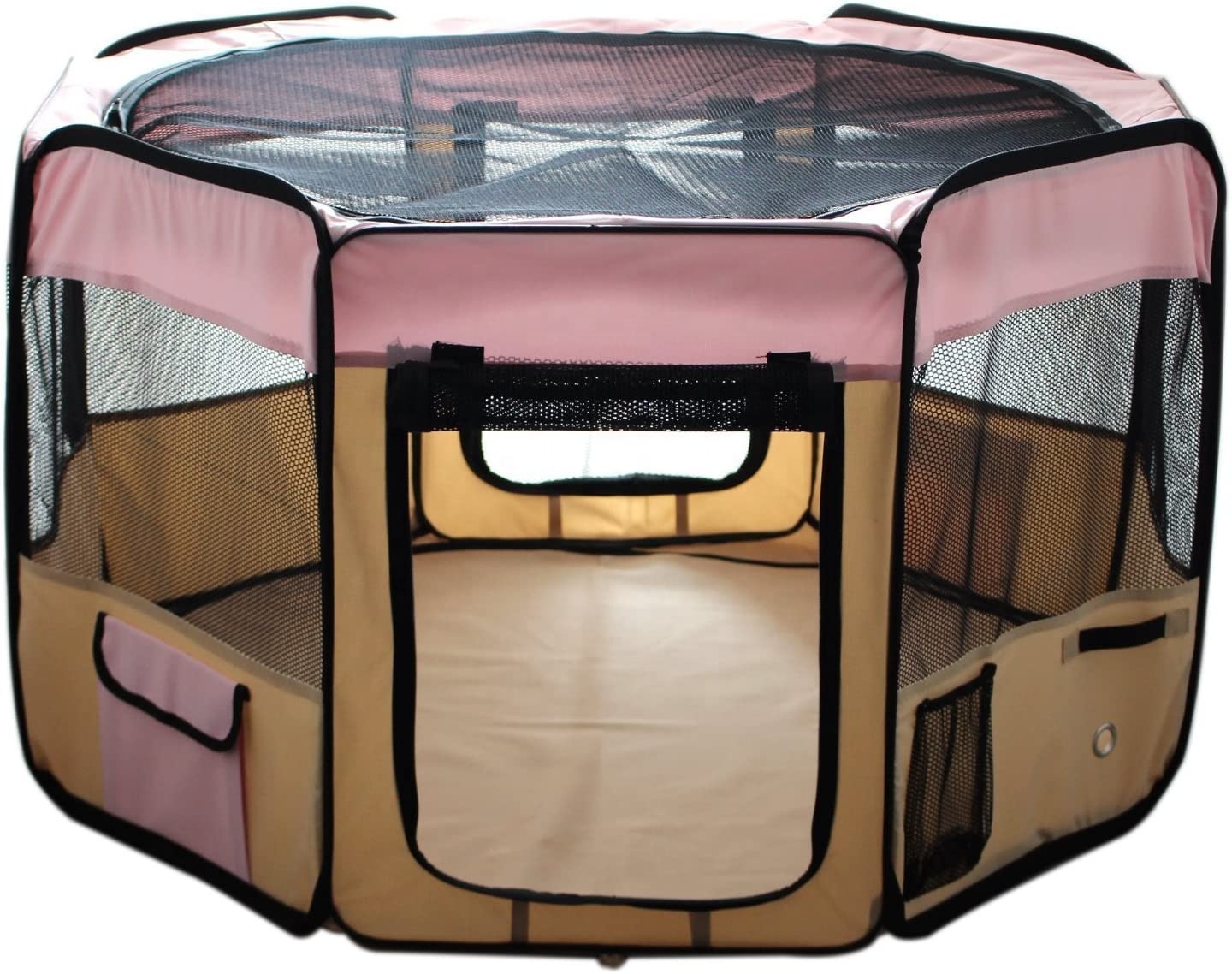 Portable Lightweight Pet Playpen with Eight Panels Strong Pet Playpen Fabric dog exercise dog playpen