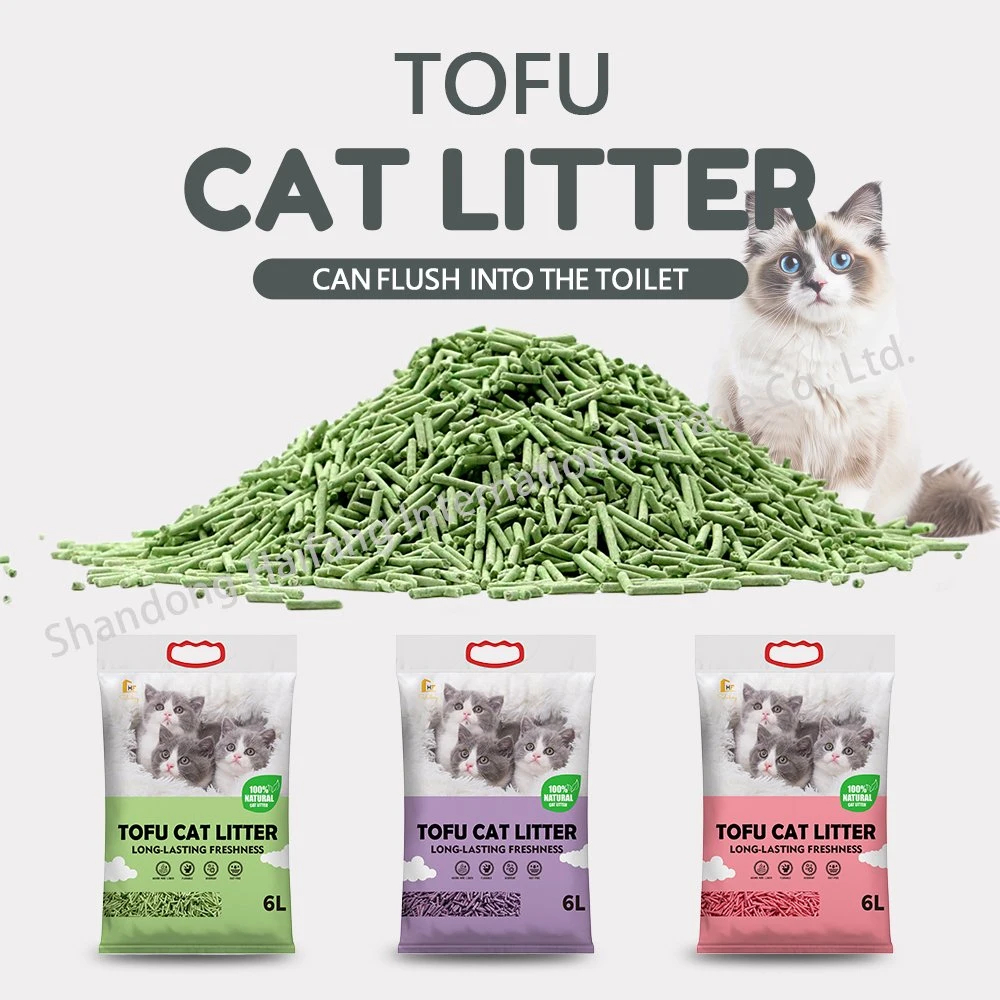Dust-Free Safe Non-Toxic Natural Degradable Tofu Cat Litter Washable and Environmentally Friendly