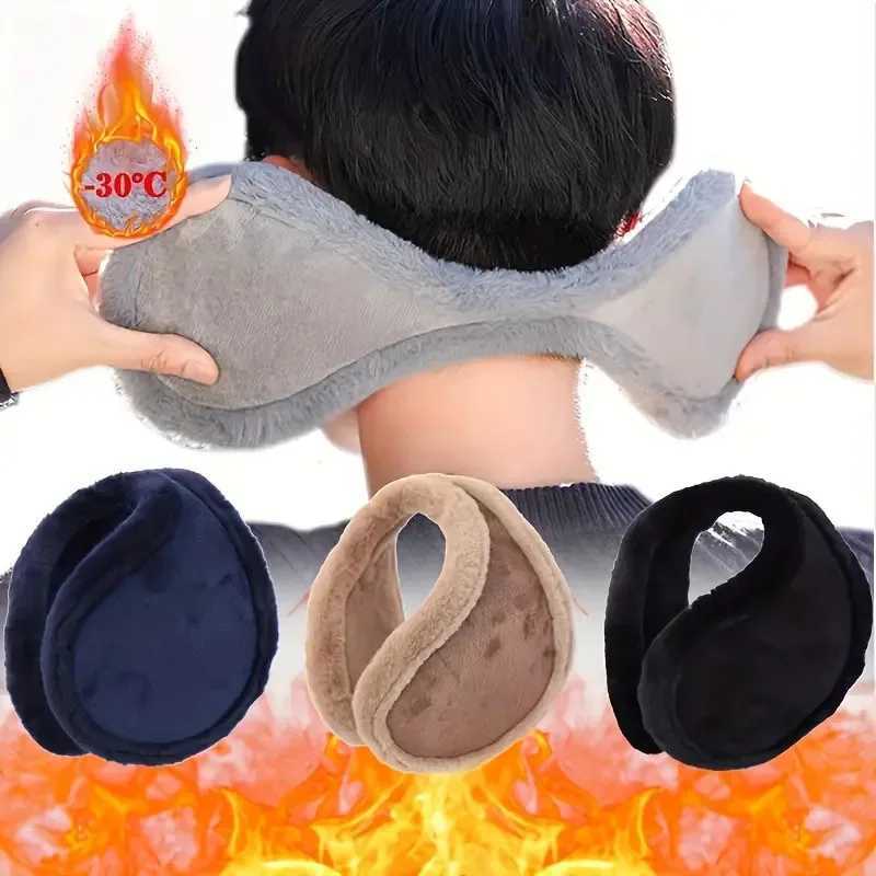 1/2 piece/hot soft plush earmuffs for men in winter thick earmuffs for outdoor sports windproof and cold proof earmuffs W241126
