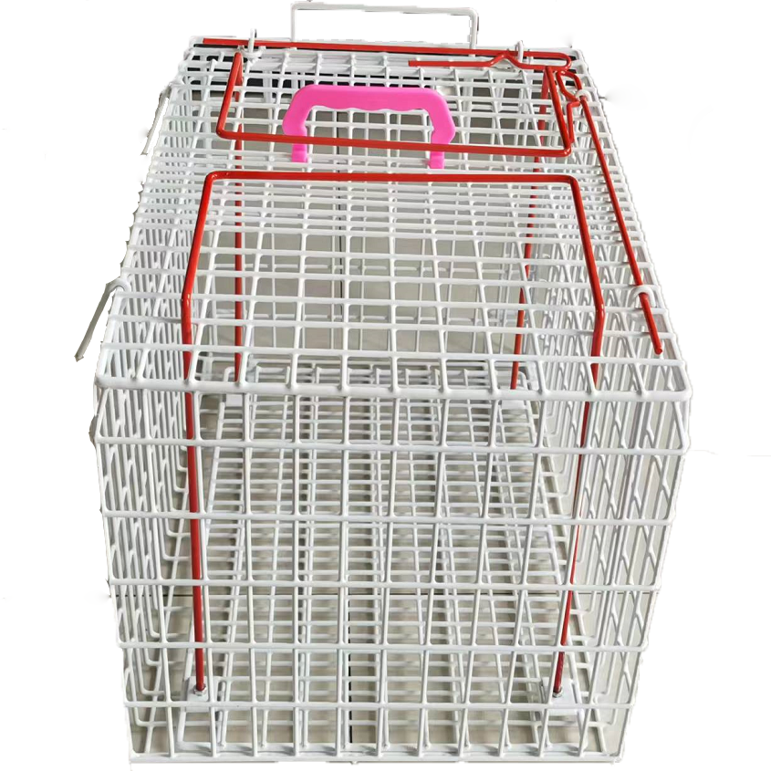 Hot dipped Galvanized pvc coated 4mm wire mesh 45x30x28cm pet cage