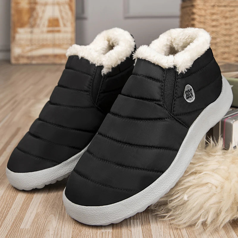 Chiffon Womens Boots Soft Womens Fur Womens Shoes Keep Warm Ankle Boots Plush Shoes Womens Platform Winter Boots Botas Mujer 241126