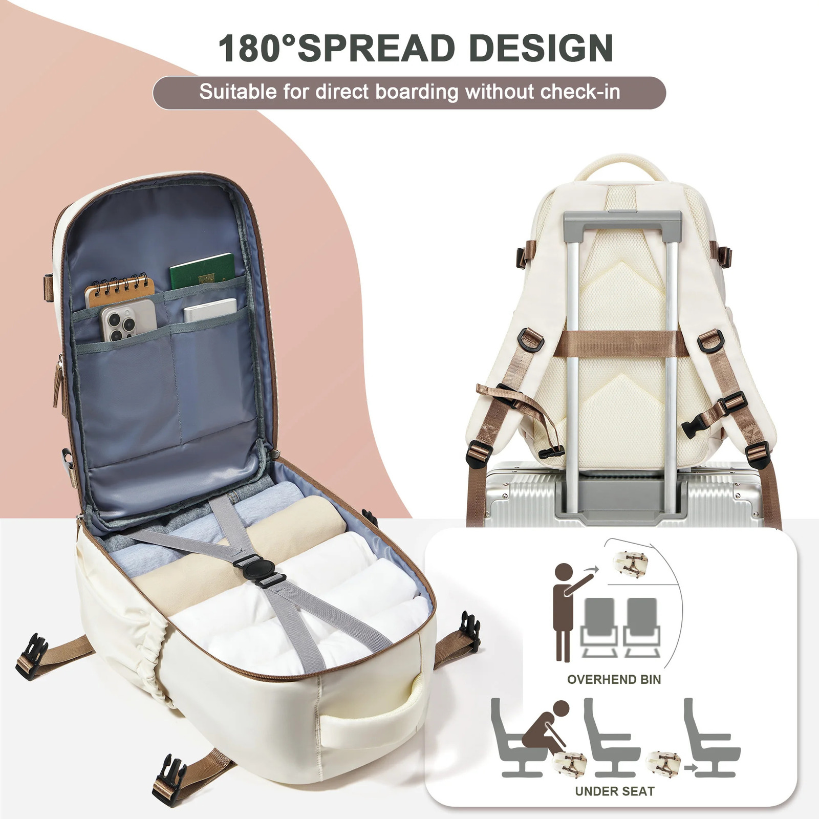 Cabin Airplane Travel Backpack 40x30x20 Hand Luggage Cabin Backpack Wizzair 40x30x20 Carry-Ons Men Women 15.6 inch Laptop Bags 241114
