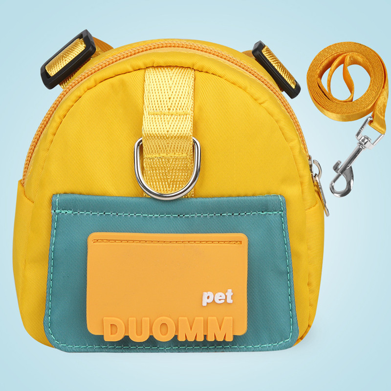 Wholesale Puppy Dog Cute Animal Back Pack Saddle Bags with Lead Adjustable Pet Backpack Harness with Leash for Outdoor Walking