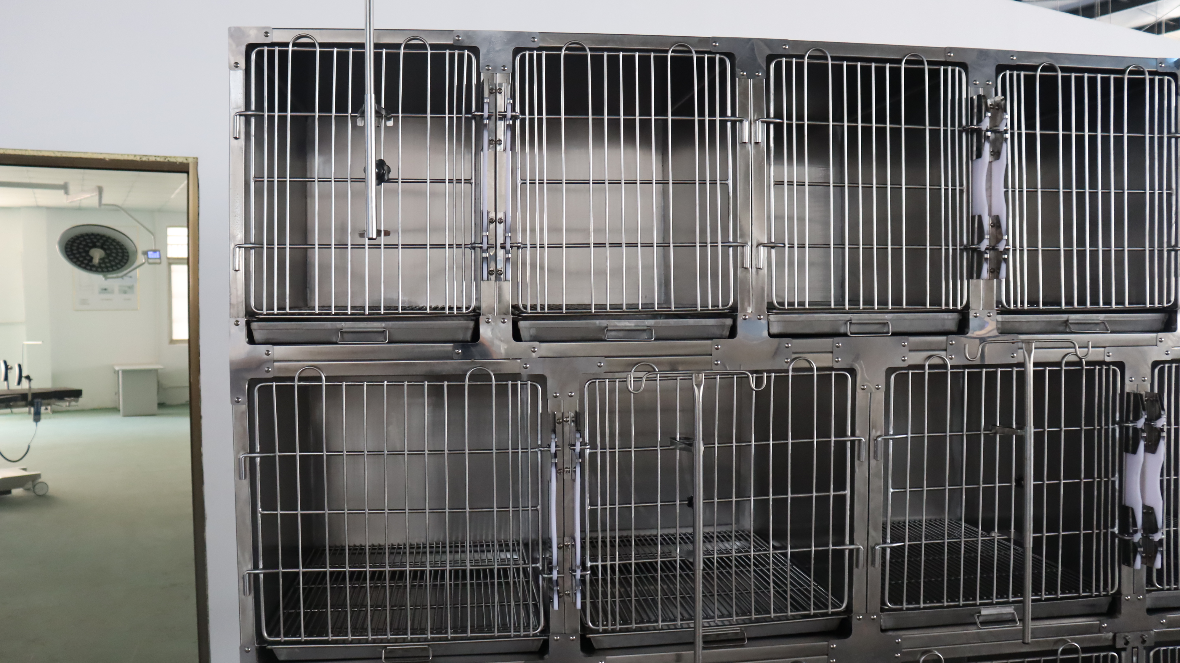 PETTIC Thirteen Room Multi Layer Dog Medical Cage Stainless Steel Pet Modular Cage for Pet Hospital