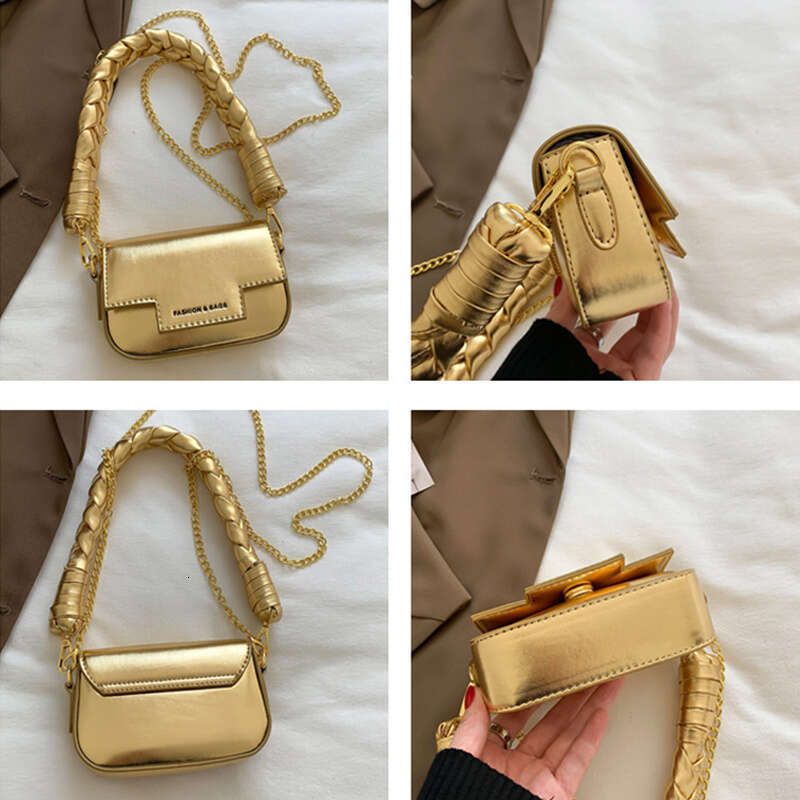 LEMON KOKO Sweet And Cool Hot Girl Crossbody Bags For Women Mini Shiny Pu Leather Chain Purses Large Capacity Shoulder Bag